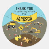 建築トラックサイトテーマありがとう ラウンドシール (正面)