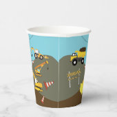 建築トラックサイトテーマ誕生日パーティー 紙コップ (右)