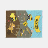 建築トラックサイトテーマ フリースブランケット (正面(横))