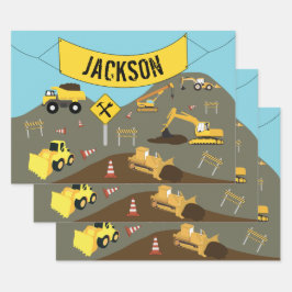 建築トラックサイトテーマ ラッピングペーパーシート