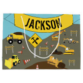 建築トラックサイトテーマ ラージペーパーバッグ (裏面)