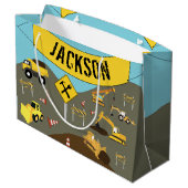 建築トラックサイトテーマ ラージペーパーバッグ (裏面アングル)