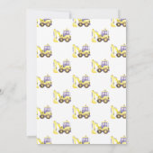 建築トラックショベルバースデーパーティー 招待状 (裏面)