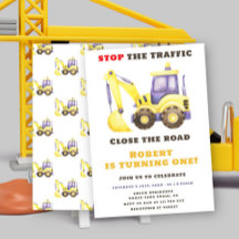 建築トラックショベルバースデーパーティー