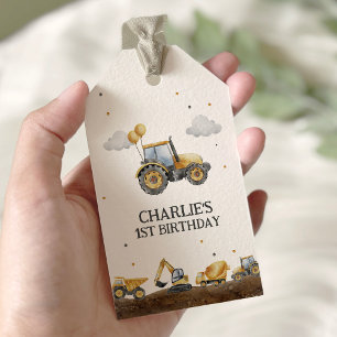 建築トラックシンプルミニマル誕生日 ギフトタグ