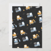 建築トラックダンプすべて誕生日パーティー 招待状 (裏面)