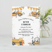 建築トラックテーマ共同誕生日 招待状 (スタンド正面)