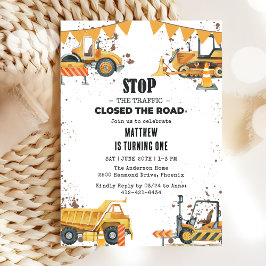 建築トラックテーマ共同誕生日 招待状