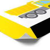 建築トラックテーマ誕生日パーティーへようこそ ポスター (角)