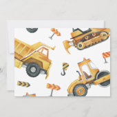 建築トラックテーマ誕生日パーティー 招待状 (裏面)