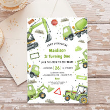 建築トラックテーマ誕生日パーティー