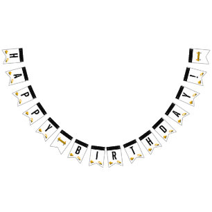 建築トラックテーマ誕生日 バンティングフラッグ