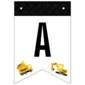 建築トラックテーマ誕生日 バンティングフラッグ (第2の旗)