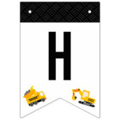 建築トラックテーマ誕生日 バンティングフラッグ (第1の旗)