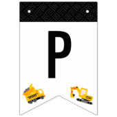 建築トラックテーマ誕生日 バンティングフラッグ (第3の旗)