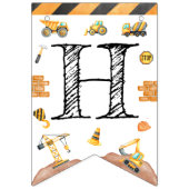 建築トラックテーマ誕生日 バンティングフラッグ (第2の旗)