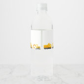 建築トラックテーマ誕生日 ペットボトルラベル (裏面)