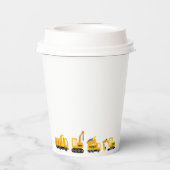 建築トラックテーマ誕生日 紙コップ (裏面)