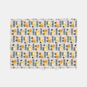 建築トラックディガー&ダンプトラックベビー空白の フリースブランケット (正面(横))