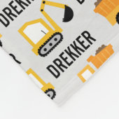 建築トラックディガー&ダンプトラックベビー空白の フリースブランケット (角)