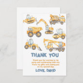 建築トラックバースデーパーティクラシックー サンキューカード (正面/裏面)