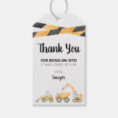 建築トラックバースデーパーティーメッセージカード ギフトタグ (正面)