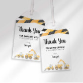 建築トラックバースデーパーティーメッセージカード ギフトタグ