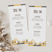 建築トラックバースデーパーティーメニュー