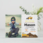 建築トラックバースデーパーティー招待状 招待状 (スタンド正面)