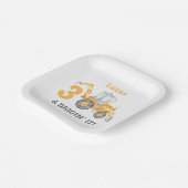 建築トラックバースデーパーティー紙プレート ペーパープレート (傾斜あり)