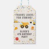 建築トラックバースデーパーティー ギフトタグ (正面)