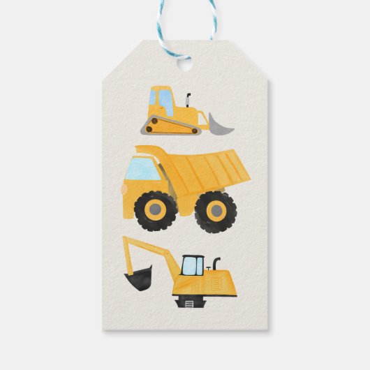 建築トラックバースデーパーティー ギフトタグ (裏面)