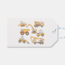 建築トラックバースデーパーティー ギフトタグ