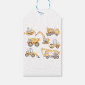 建築トラックバースデーパーティー ギフトタグ (裏面)