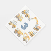 建築トラックバースデーパーティー スタンダードランチョンナプキン (角)