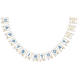 建築トラックバースデーパーティー バンティングフラッグ