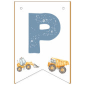 建築トラックバースデーパーティー バンティングフラッグ (第3の旗)