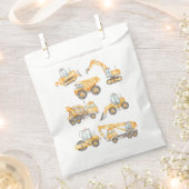 建築トラックバースデーパーティー フェイバーバッグ (クリップ留めされた状態)