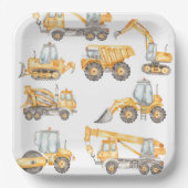 建築トラックバースデーパーティー ペーパープレート (正面)