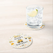 建築トラックバースデーパーティー ラウンドペーパーコースター (インサイチュ)