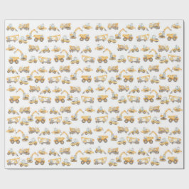 建築トラックバースデーパーティー ラッピングペーパー