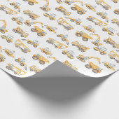 建築トラックバースデーパーティー ラッピングペーパー (角)