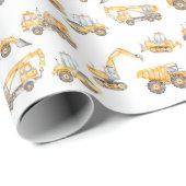 建築トラックバースデーパーティー ラッピングペーパー (ロールコーナー)