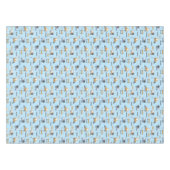 建築トラックパターンブルー テーブルクロス (正面(横))