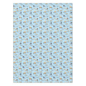 建築トラックパターンブルー テーブルクロス (正面)