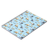 建築トラックパターンブルー ノートブック (左側)