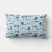 建築トラックパターンブルー ランバークッション (裏面)