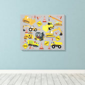 建築トラックパターン キャンバスプリント (インサイチュ (ウッドフロア))