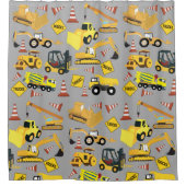 建築トラックパターン シャワーカーテン (正面)