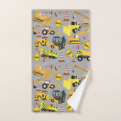建築トラックパターン バスタオルセット (ハンドタオル)